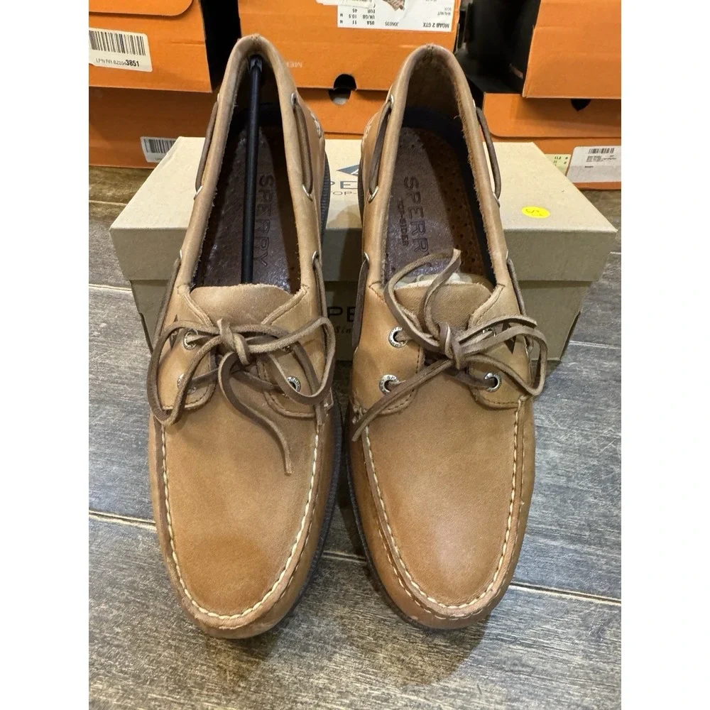 NEW SPERRY Original Boat Shoes Mens 11 Top‎ Sider Sahara Brown EU 44.5 Preppy